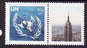 United Nations New York-Sc#939- id8-unused NH set-Empire State Building-2007-