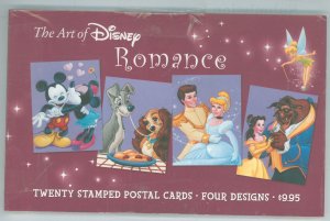 US U450-453 2006 Postal cards; packet of 20, 4 designs x5 of each, The Art of Disney Magic (UX453a)