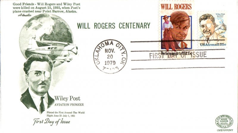 #C95 Wiley Post Ardee FDC