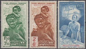 EDSROOM-20674 Wallis & Futuna Island CB1-CB3 H 1942 Complete Airmail Semi Postal