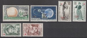 Reunion 1962-1963, YVERT # 353/358 Lot of 6, Red Cross, VF MNH** (RMD-8)