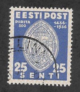 Estonia Scott #137 Used 25s Seal of Convent stamp 2018 CV $5.50