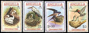 Anguilla 398-401, MNH, Birds and Their Young