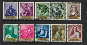 SPAIN SG1559/68 1963 STAMP DAY/RIBERO SET MNH