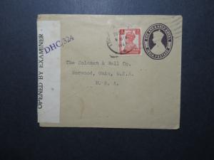 India 1944 Uprated Censored Cover to USA (I) - Z11682