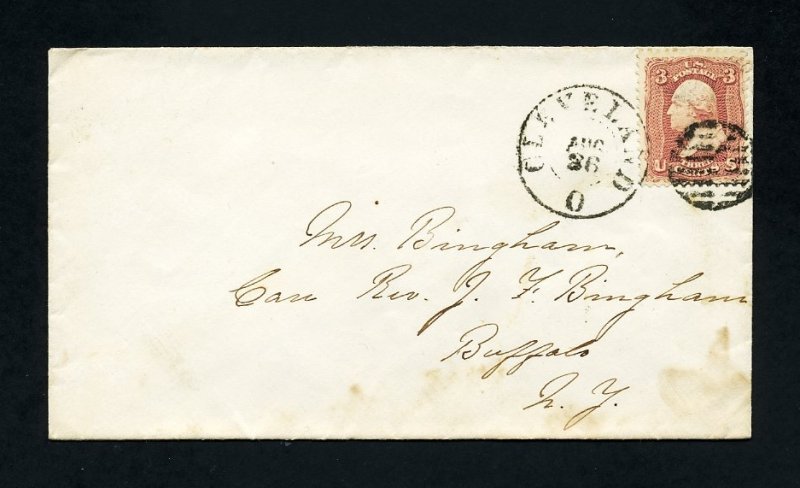 # 65 on four covers from the states of Ohio and Pennsylvania dated 1860's