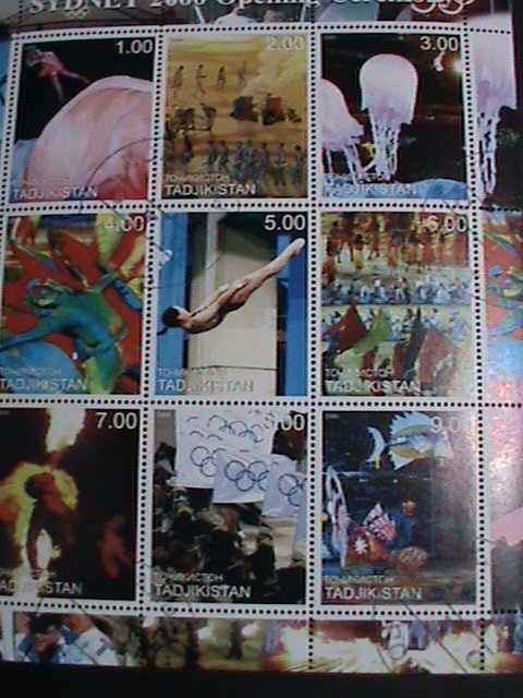 ​ Tajikistan  Stamp:2000-Sydney 2000 opening ceremony CTO full Stamp sheet