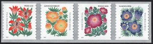 SC#5672-75 (Forever) Mountain Flora Coil Strip of Four (2022) SA