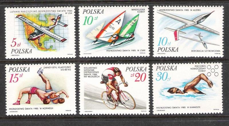 Poland 2750-5 MNH Complete - Sports