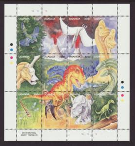 Uganda 1325 Dinosaurs Souvenir Sheet MNH VF