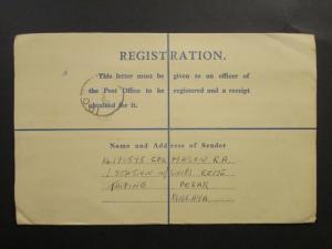 Malaya 1954 Registered Cover to Perak - Z6491