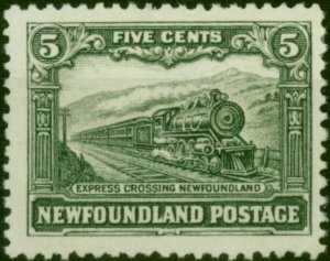 Newfoundland 1928 5c Slate-Grey SG168 Fine MM