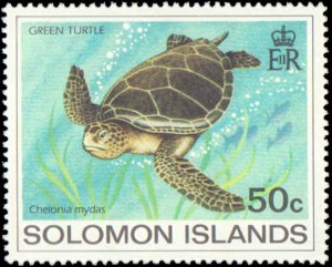 Solomon Islands #489-492, Complete Set(4), 1983, Turtles, Never Hinged