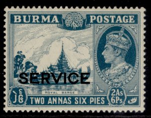 BURMA GVI SG O34, 2a 6p greenish blue, M MINT.