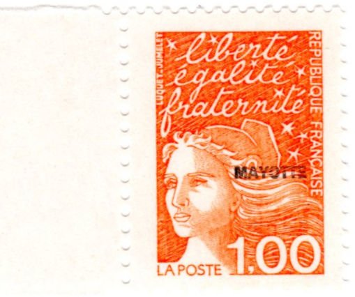 Mayotte Scott 75-78 (1997: Marianne Type of France Overprinted)