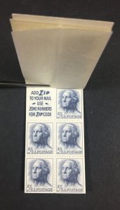 US # BK114 #1213c SLOGAN 2 TAGGED COMPLETE UNEXPLODED BOOKLET $240 LOT #C 9201