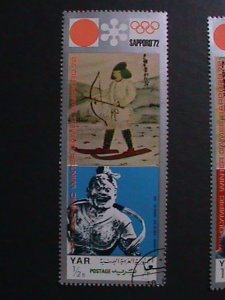 YEMEN-1972 OLYMPIC GAMES-MUNICH'72-SUPER LONG USED STAMPS SET