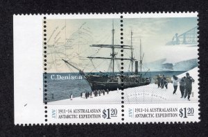 Australian Antarctic Terr. 2012 Expedition $1.20 Se-tenant Pair, Scott L167a MNH