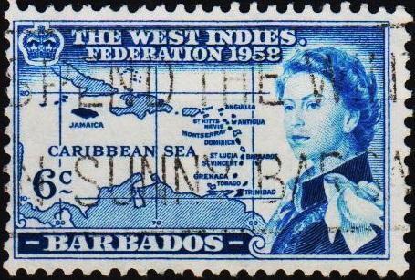 Barbados. 1958 6c S.G.304 Fine Used