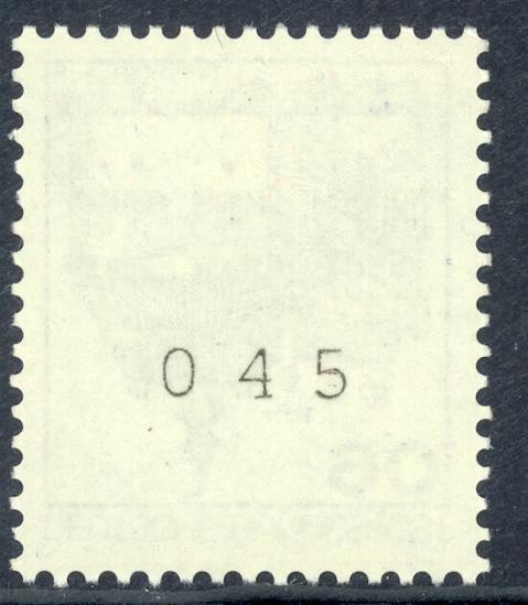 GERMANY WEST 1977-79 90pf VISCHERENBURG CONTROL NUMBER COIL Sc 1239 MNH