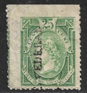 MEXICO 1903-04 25c Liberty Head Internal Revenue Rentas R229 DISTRITO FEDERAL