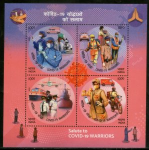 India 2020 COVID-19 Warriors Police Postman Health M/s MNH