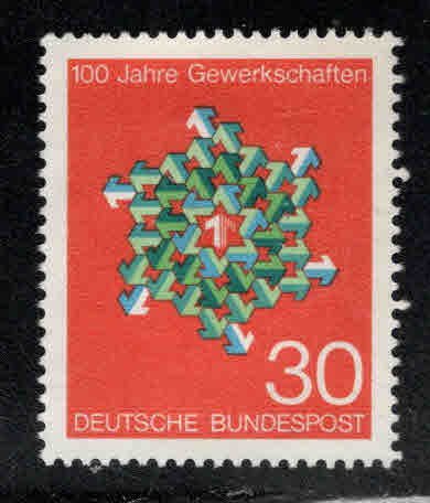 Germany Scott 991 Mint No Gum Trade Union stamp