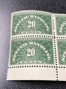 US QE3 Special Handling Plate Block Of 6 Extra Fine Mint Never Hinged