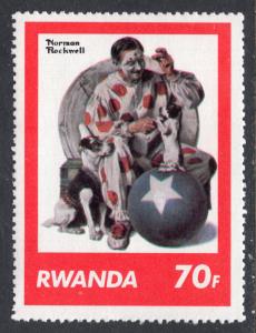 Rwanda 1034 Norman Rockwell MNH VF
