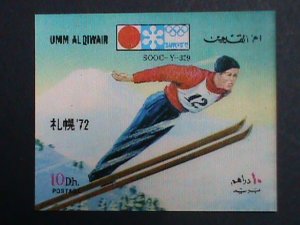 UMM AL QIWAIN 1972 3D OLYMPIC GAMES SAPPORO'72-JAPAN- MNH- SPECIAL STAMP  VF