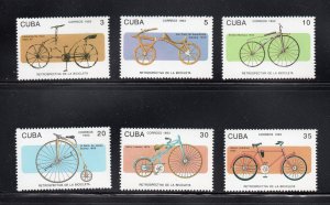 CUBA Sc# 3493-3498  BICYCLES Cpl set of 6  1993  MNH mint