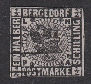 BERGEDORF GERMANY  An old forgery of a classic stamp........................C140