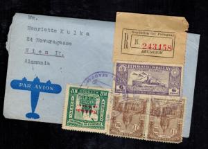 1939 Asuncion Paraguay Airmail Cover to Vienna Germany