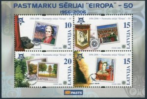 Latvia 637,MNH. Europa Stamps,50th Ann.2006.Latvian Europa stamps.