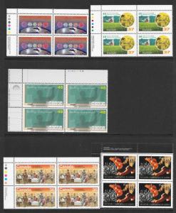 CANADA (80) Plate/Imprint Blocks ALL Different Mint Never Hinged FV=C$151.12