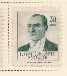 Turkey 1961-62 Early Issue Fine Mint Hinged 30k. 093605