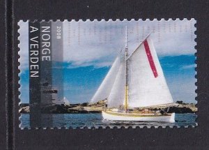 Norway #1546 used 2008  sailboat and Lyngor lighthouse A Varden