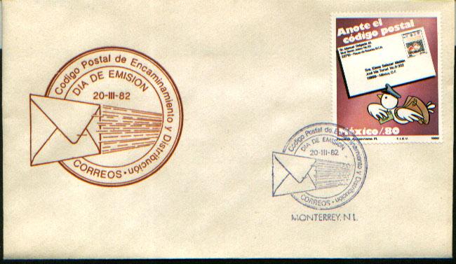 MEXICO 1270 FDC Promotion for the use of Zip Codes VF