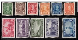 Canada #217 - #227 Very Fine Never Hinged Set 