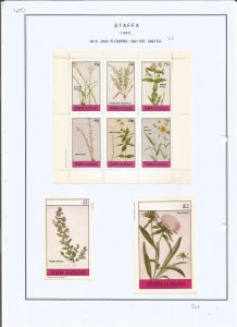 STAFFA - 1982 - Flowers - Sheets - Mint Light Hinged - Private Issue