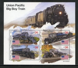 SIERRA LEONE 2023 UNION PACIFIC BIG BOY TRAIN SHEET MINT NEVER HINGED