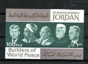 Jordan 1967 Mi Block 38 MNH Sheet  Cv  20 euro Builders of the World Peace 10629