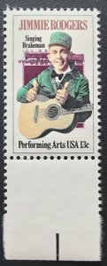 US #1755 MNH Single w/selvage Jimmie Rodgers SCV $.25 L10