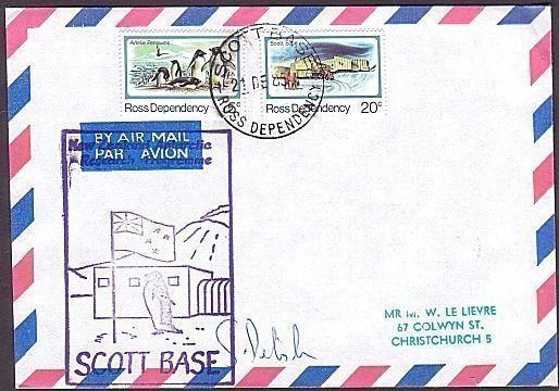 NEW ZEALAND ANTARCTIC 1985 Scott Base signed cover  (35092)