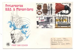 GB 1972 BBC Anniversary FDC Flatholm Island SP PMK WS35576