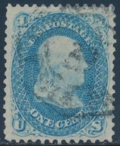 #63 XF+ USED GEM WITH LIGHT CANCEL CV $160 BU709