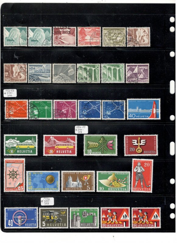 SWITZERLAND COLLECTION ON STOCK SHEET, MINT/USED