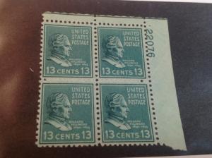 U.S. Scott # 818 Plate Block MNH