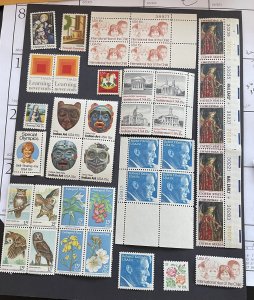 US MINT Commemorative Mixture MNH OG 1960s & 70s Variety 100 stamps $14.40 Face