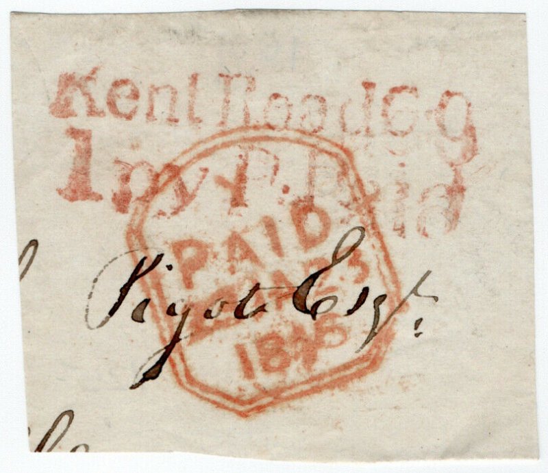 (I.B) QV Postal : Early Postmark (Kent Road - 1846) 